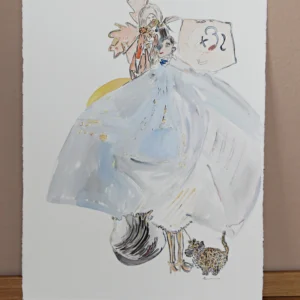 Aquarell - Beim Friseur, neue Frisur - 56 x 76 cm - Tegernsee