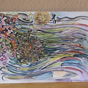 Aquarell - Bewegung - 56 x 76 cm - Tegernsee